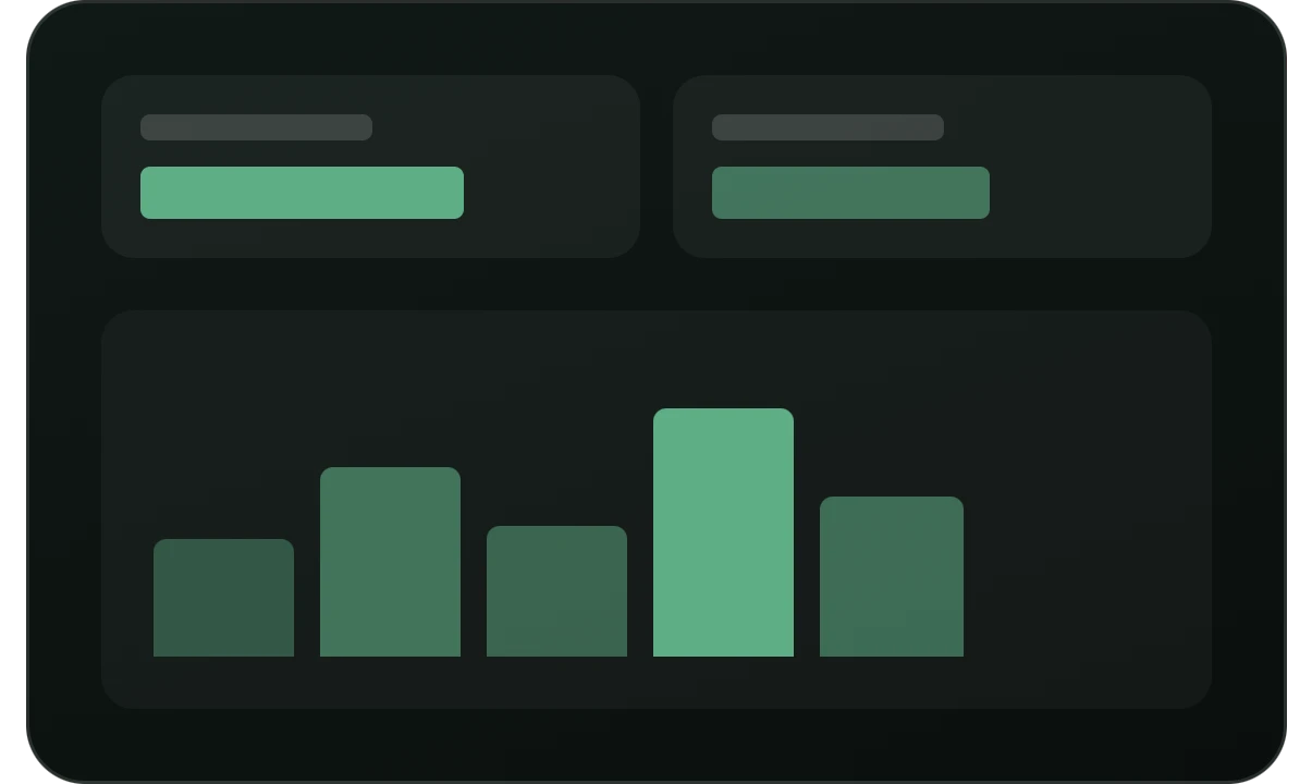 Exemplo de painel administrativo entregue